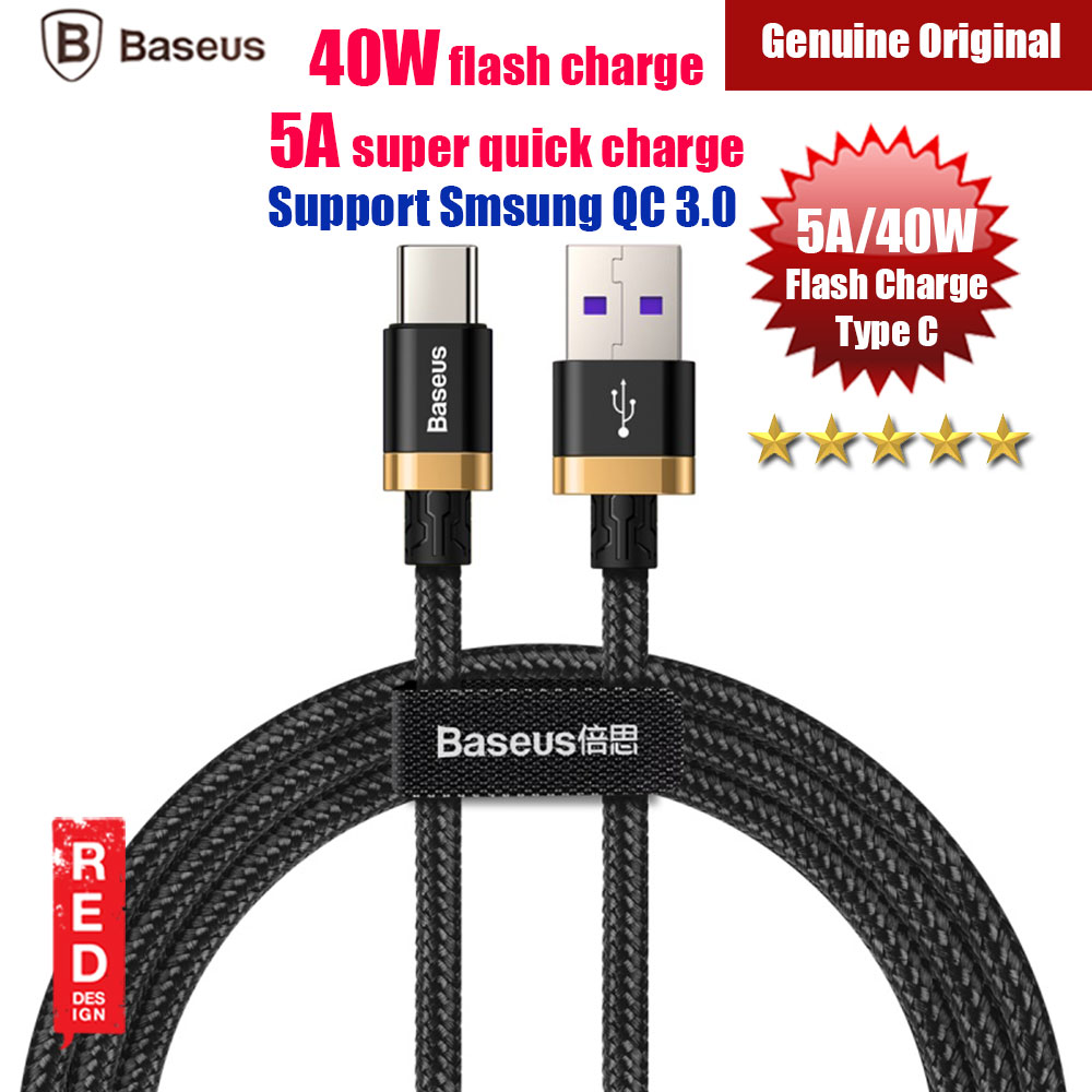 Picture of Baseus Flash Charge Quick Charge Type C Cable 5A 40W Flash Charging (Black Gold)