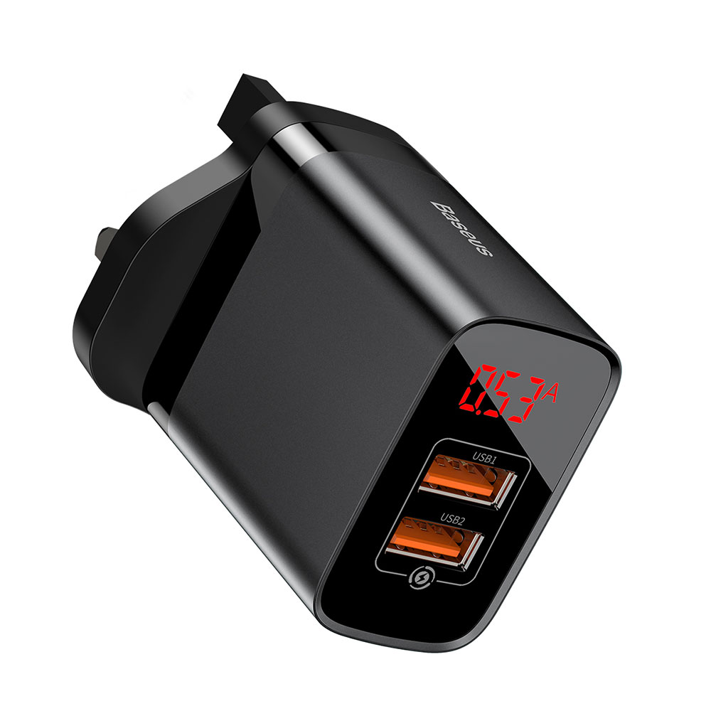 Picture of Baseus QC3.0 Quick Charge 18W Charger for Apple Samsung Huawei Mi (Black)