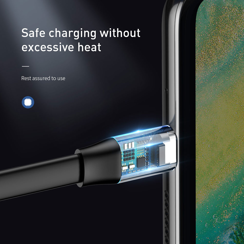 Picture of Baseus Nimble Type C Portable Cable 40W 5A Huawei Super Quick Charge Type C Cable 16cm for Mate 20 Pro P30 Pro (Grey)