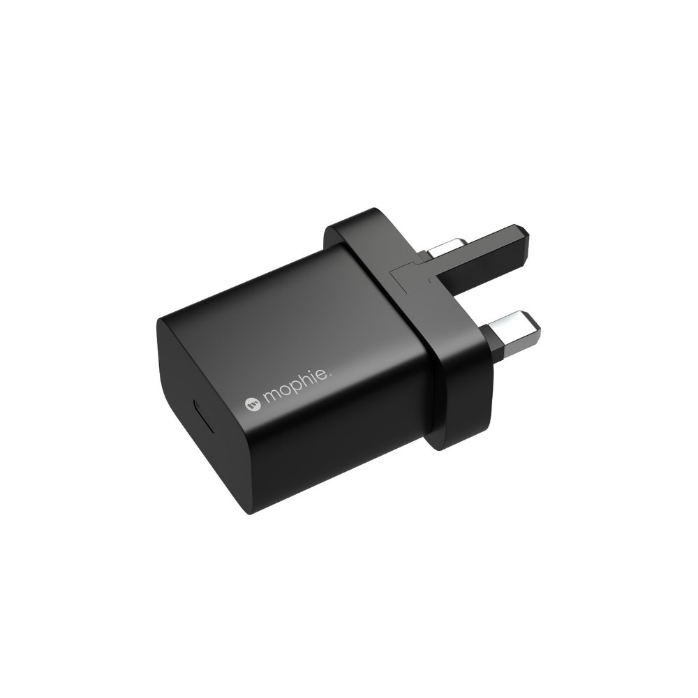 Picture of Mophie USB-C 20W PD Wall Charger Traver Charger Compact Charger for iPhone 11 Pro Max 12 Pro Max 13 Pro Max (UK Black)