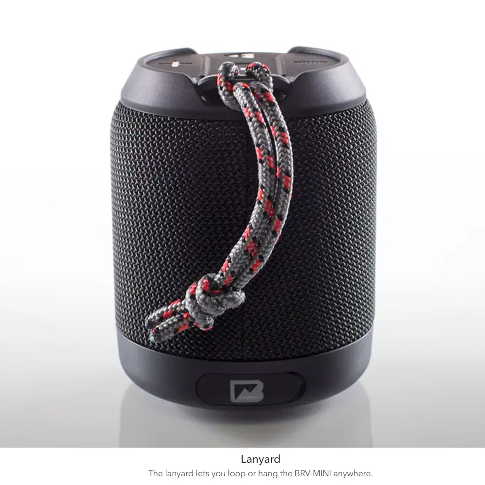Picture of Braven Speaker BRV Mini Portable Bluetooth Speaker 5W Boosted Bass Loud Speaker Waterproof IPX7 Speaker with Microphone Handfree Call Long Hours Play Speaker (Red)