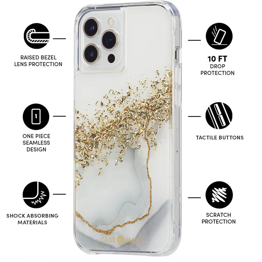 Picture of Apple iPhone 13 Pro 6.1  | Case Mate Case-Mate Karat Series Protection Case for iPhone 13 Pro 6.1 (Karat Marble)