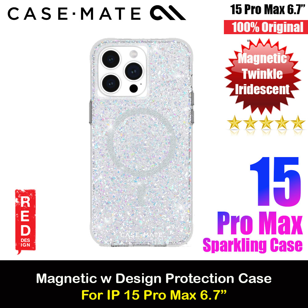 Picture of Case Mate Case-Mate Stylish Design Drop Protection Case with Magnetic Charging for iPhone 15 Pro Max 6.7 (Twinkle Disco Iridescent) Apple iPhone 15 Pro Max 6.7- Apple iPhone 15 Pro Max 6.7 Cases, Apple iPhone 15 Pro Max 6.7 Covers, iPad Cases and a wide selection of Apple iPhone 15 Pro Max 6.7 Accessories in Malaysia, Sabah, Sarawak and Singapore 