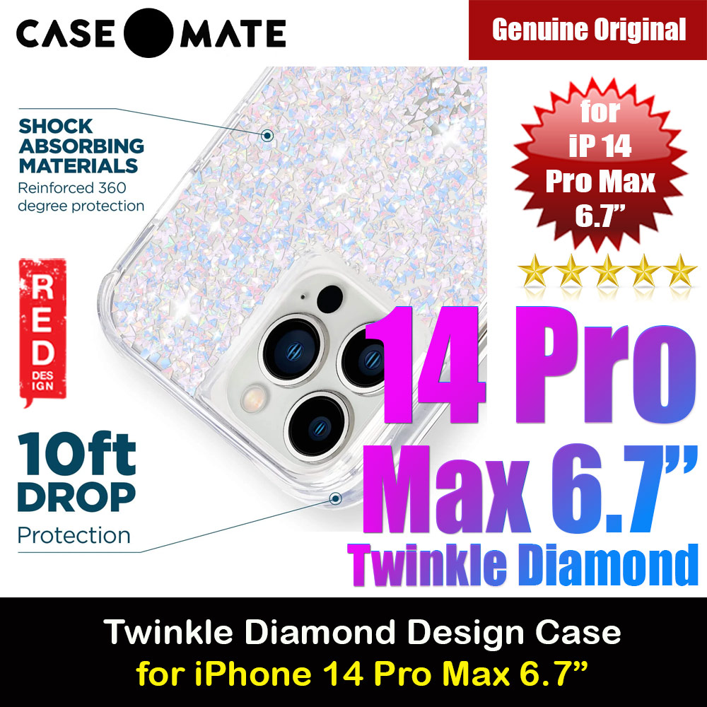 Picture of Apple iPhone 14 Pro Max 6.7  | Case Mate Case-Mate Stylish Design Drop Protection Case for iPhone 14 Pro Max 6.7 (Twinkle Diamond)