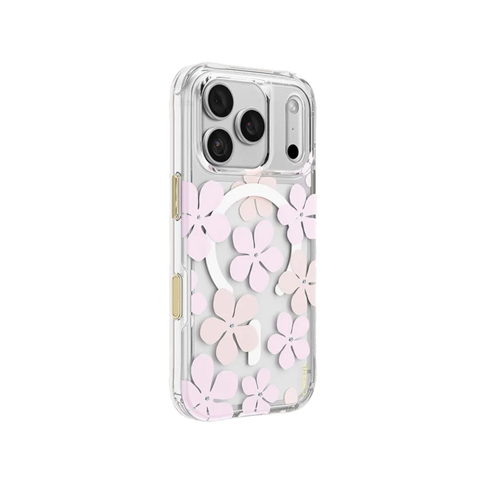 Picture of Apple iPhone 18 Pro Case | Coehl MILA MagClick Magnetic Charging Case with Camera Control Button for iPhone 18 Pro - Blush Bloom