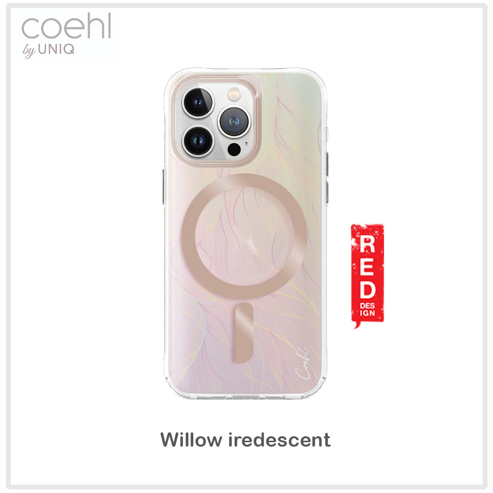 Picture of Apple iPhone 15 Pro Max 6.7  | Coehl by Uniq Design for Modern Women Girl Lady Magnetic Charging Compatible for iPhone 15 Pro Max 6.7 (Willow iridescent)