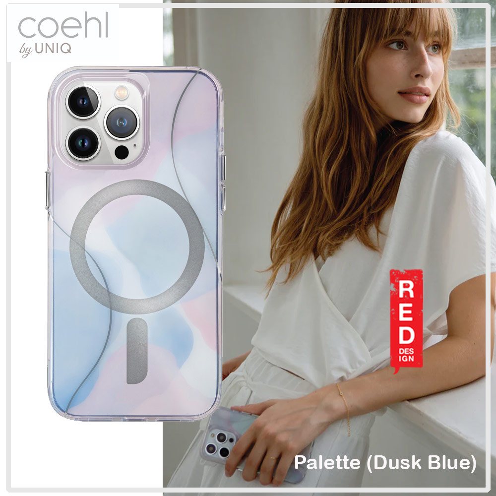 Picture of Apple iPhone 15 Pro 6.1  | Coehl by Uniq Design for Modern Women Girl Lady Magnetic Charging Compatible for iPhone 15 Pro 6.1 (Palette Dusk Blue)