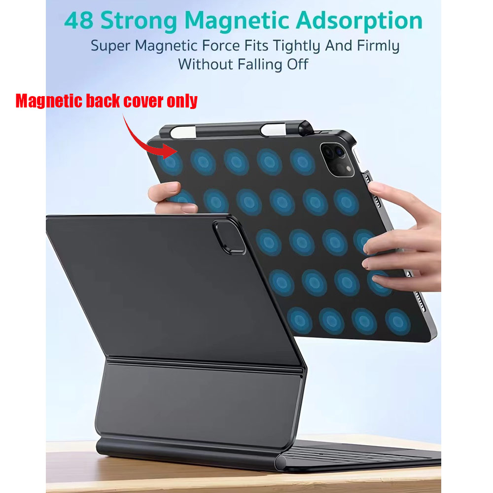 Picture of Apple iPad Pro 11 M4 2024 Case | Coteci Ultra Thin Back Cover Case Compatible with Magec Smart Keyboard for iPad Pro 11 M4 2024 (Black)