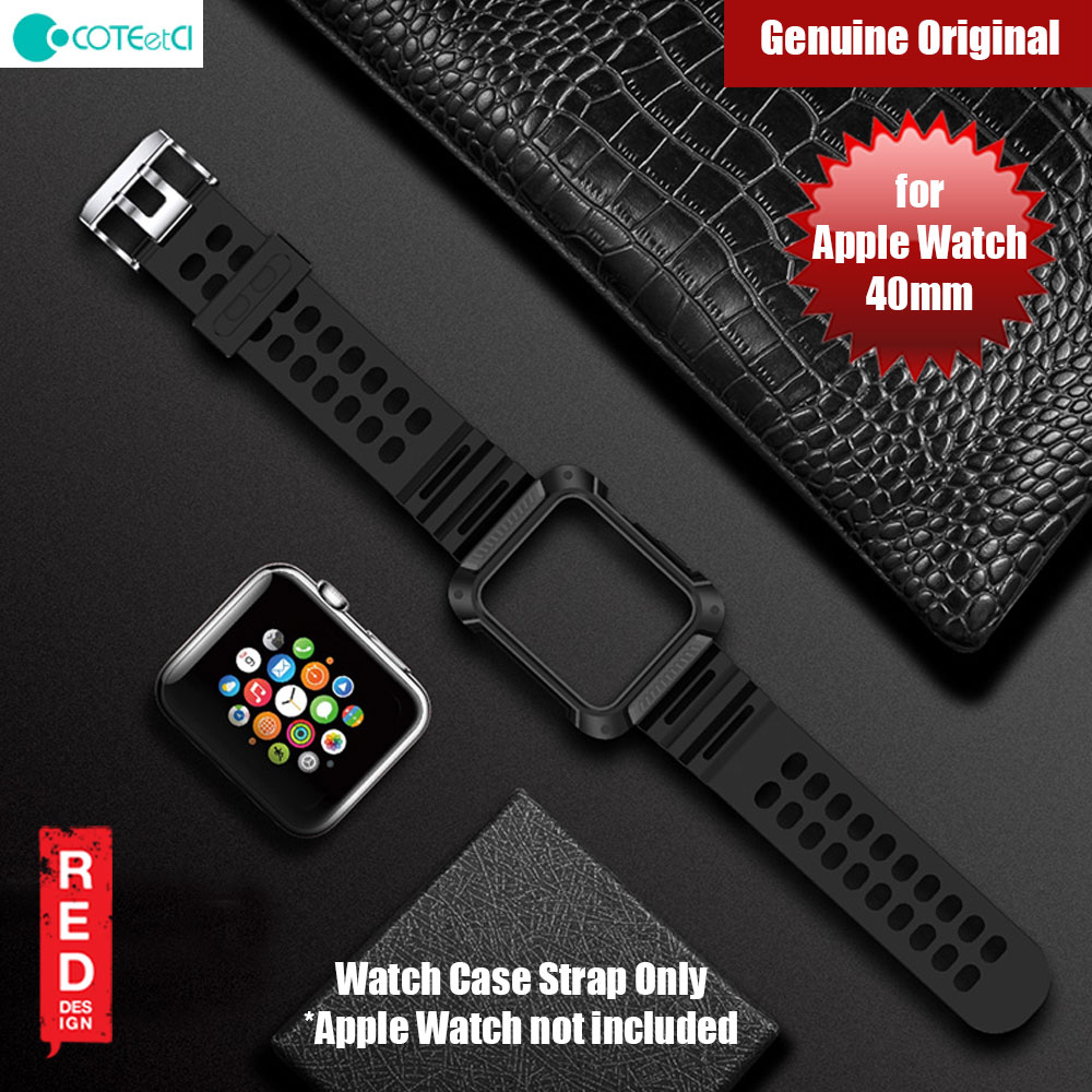 Picture of Apple Watch 40mm Case | COTEetCI TPU and PC integrated Watch Case Band for Apple Watch 40mm (Black Grey)