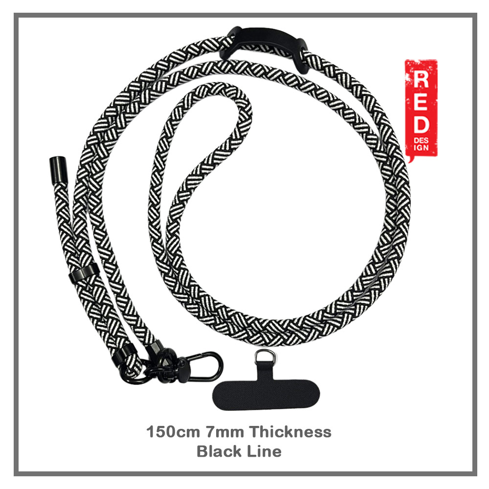 Picture of Red Design Selected Shoulder Lanyard Strap Crossbody Nylon Strap 150cm (Black Line) Red Design- Red Design Cases, Red Design Covers, iPad Cases and a wide selection of Red Design Accessories in Malaysia, Sabah, Sarawak and Singapore 
