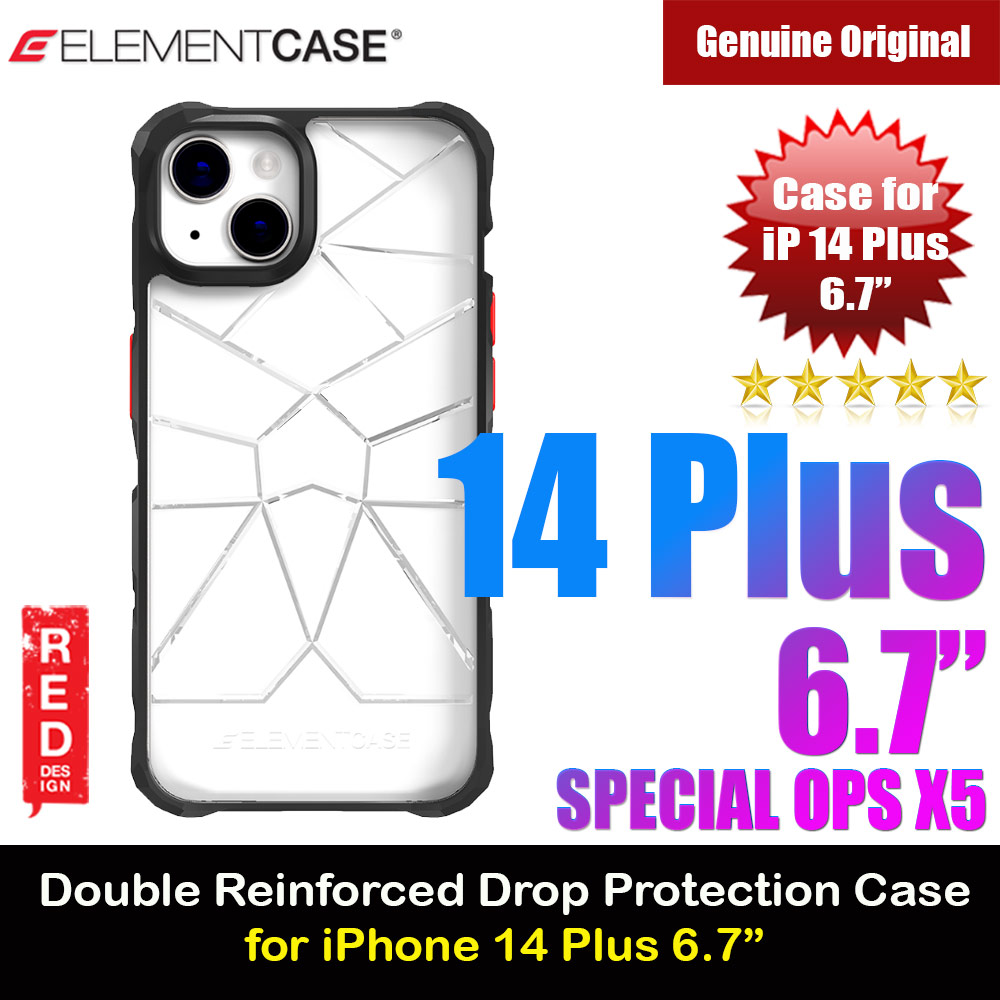 Picture of Element Case Special Ops Double Reinforced Drop Protection Case Compatible for iPhone 14 Plus 6.7 (Clear Black) Apple iPhone 14 Plus 6.7- Apple iPhone 14 Plus 6.7 Cases, Apple iPhone 14 Plus 6.7 Covers, iPad Cases and a wide selection of Apple iPhone 14 Plus 6.7 Accessories in Malaysia, Sabah, Sarawak and Singapore 