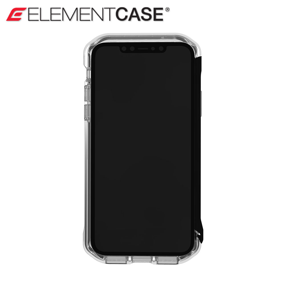 Picture of Apple iPhone 11 Pro 5.8 Case | Element Case Rail Series Drop Protection Bumper for iPhone 11 Pro iPhone XS iPhone X 5.8 (Black Clear)