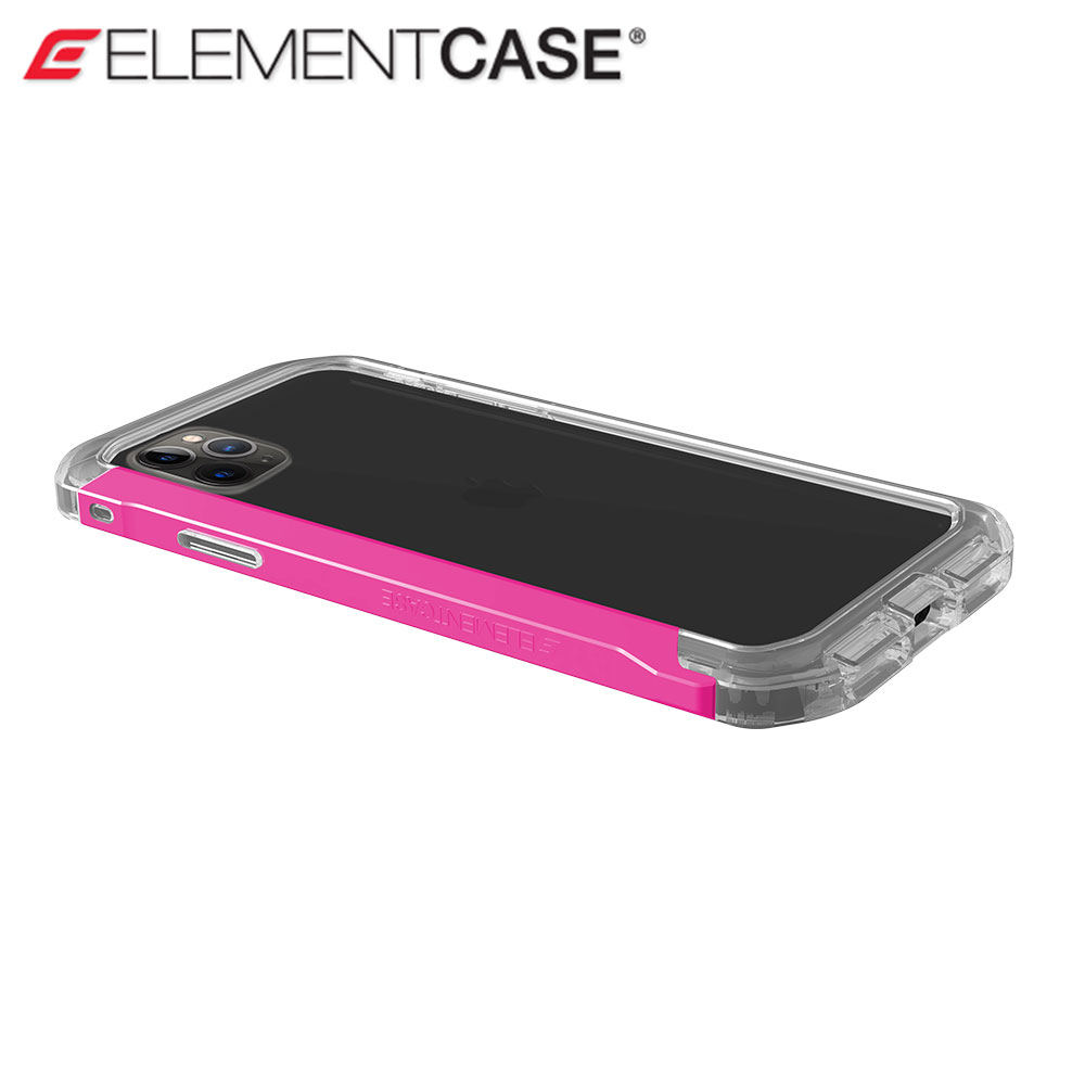 Picture of Apple iPhone 11 Pro 5.8 Case | Element Case Rail Series Drop Protection Bumper for iPhone 11 Pro iPhone XS iPhone X 5.8 (Flamingo Pink Clear)