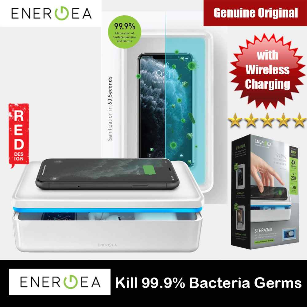 Picture of Energea All in One Stera360 Multifunction UV Light Sanitizer Box Kill bacteria with 15W Fast Wireless Charging for Smartphone Smartwatch Airpods Mask Cosmetics Red Design- Red Design Cases, Red Design Covers, iPad Cases and a wide selection of Red Design Accessories in Malaysia, Sabah, Sarawak and Singapore 