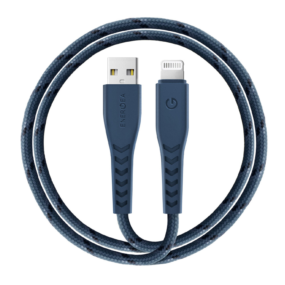 Picture of Energea NYLOFLEX MFI 3A Rapid Charge and Sync Lightning Cable 150CM (Blue)