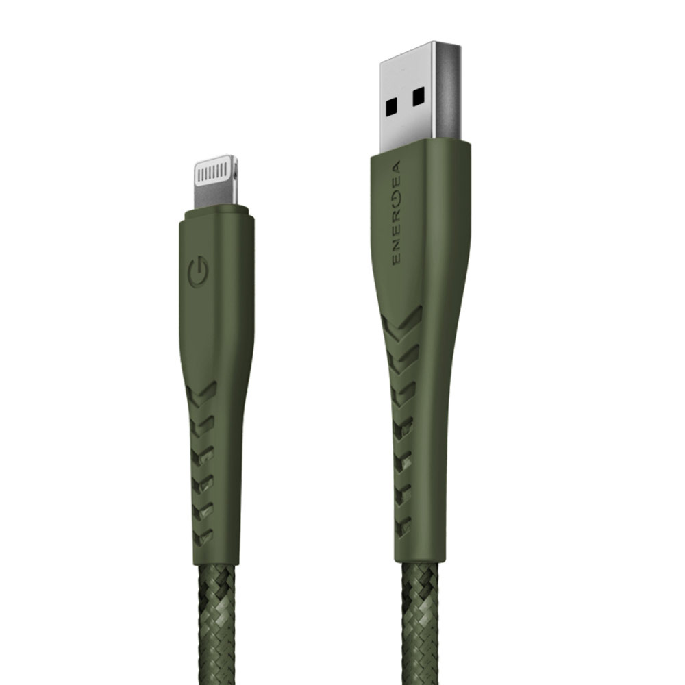 Picture of Energea NYLOFLEX MFI 3A Rapid Charge and Sync Lightning Cable 150CM (Green)