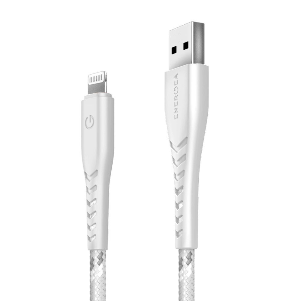 Picture of Energea NYLOFLEX MFI 3A Rapid Charge and Sync Lightning Cable 150CM (White)