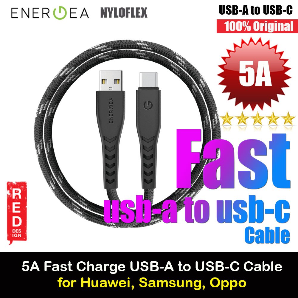 Picture of Energea NYLOFLEX 5A Rapid Charge and Sync USB A to USB C Cable Support Support Samsung Adaptive Fast Charge Huawei SCP OPPO VOOC 150CM (Black) Samsung Galaxy Z Fold 3- Samsung Galaxy Z Fold 3 Cases, Samsung Galaxy Z Fold 3 Covers, iPad Cases and a wide selection of Samsung Galaxy Z Fold 3 Accessories in Malaysia, Sabah, Sarawak and Singapore 