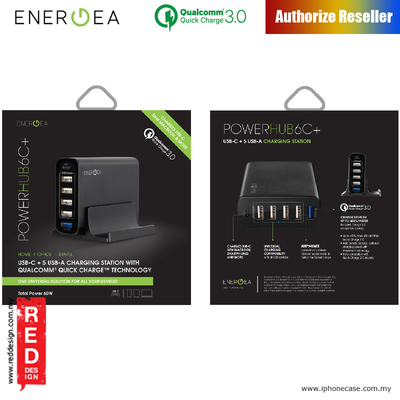 Picture of Energea POWERHUB6C USB-C and 5 USB-A Charging Station One Universal Solution for All Devices