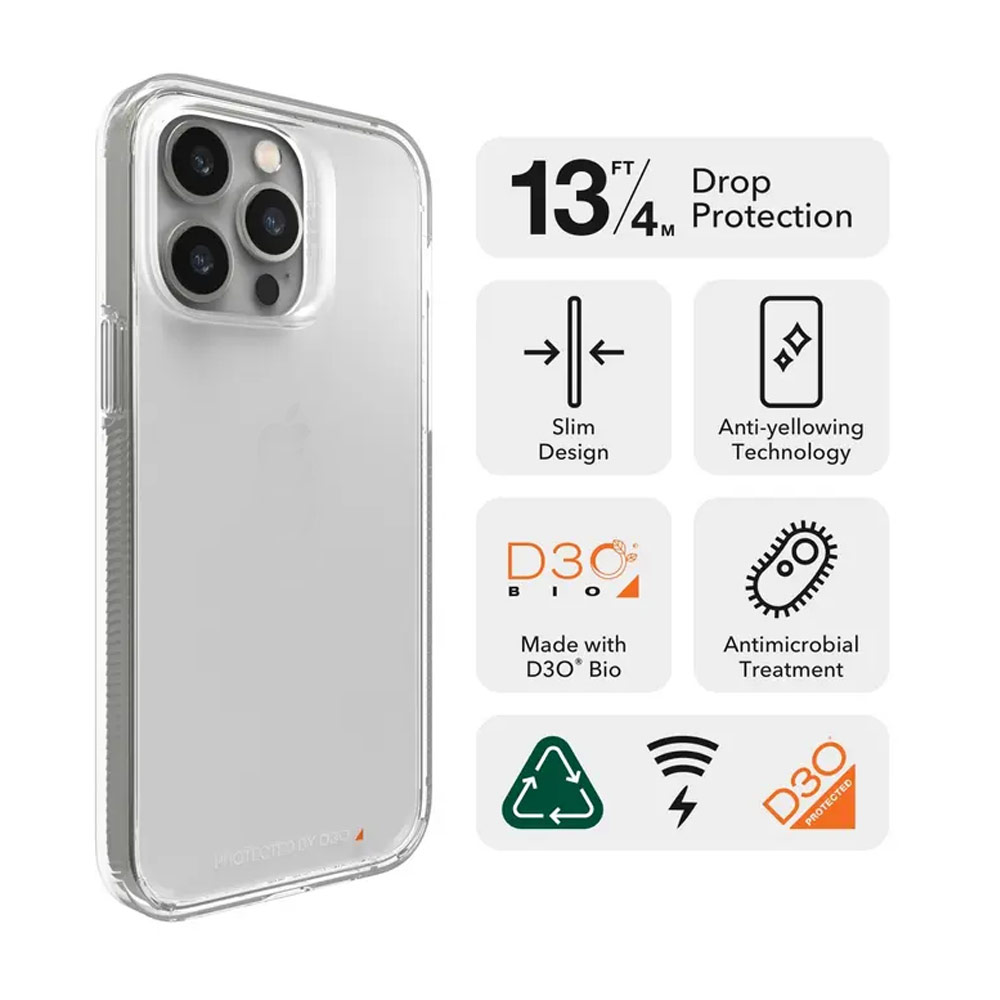 Picture of Apple iPhone 14 Pro 6.1 Case | Gear4 Crystal Palace D30 Drop Protection Case for iPhone 14 Pro 6.1 (Clear)