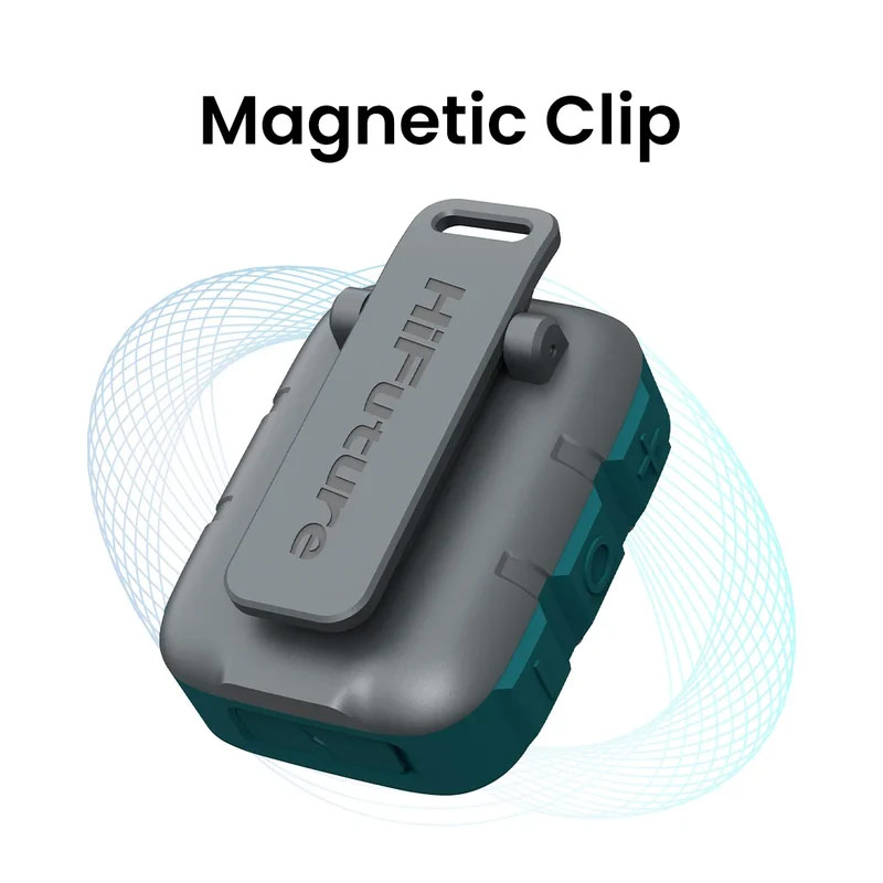 Picture of HiFuture Pocket S Mini Bluetooth Speaker Portable Wearable Clip Speaker IPX7 Waterproof Lightweight Travel Speaker - Beige