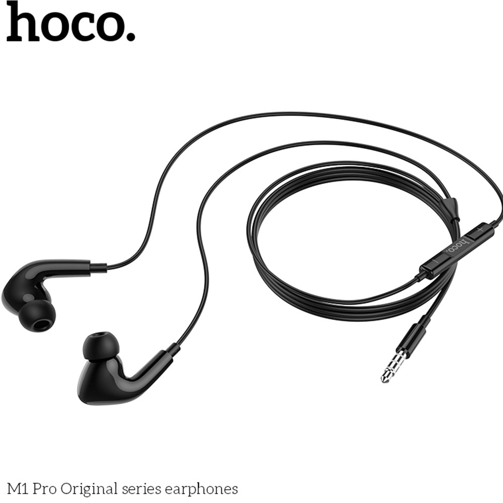 Picture of Hoco M1 Pro Stereo Wired  Earphone In Ear Sport Earphones with mic for xiaomi iPhone Samsung Headset Laptop Computer Table 3.5mm Interface (Black)