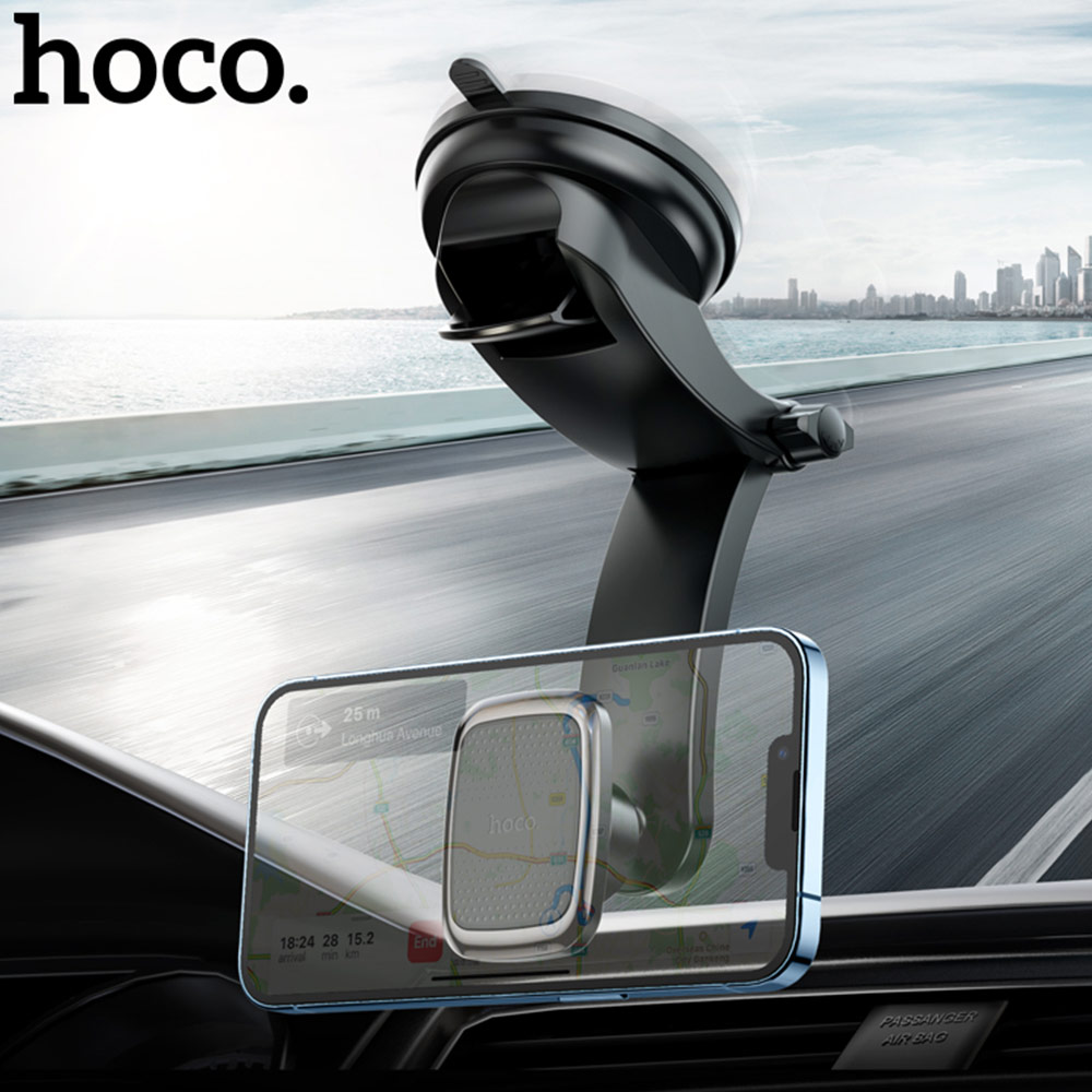 Picture of Hoco CA107 Long Arm Dashboard Windscreen Strong magnetic Car Holder Car Mount (Black)