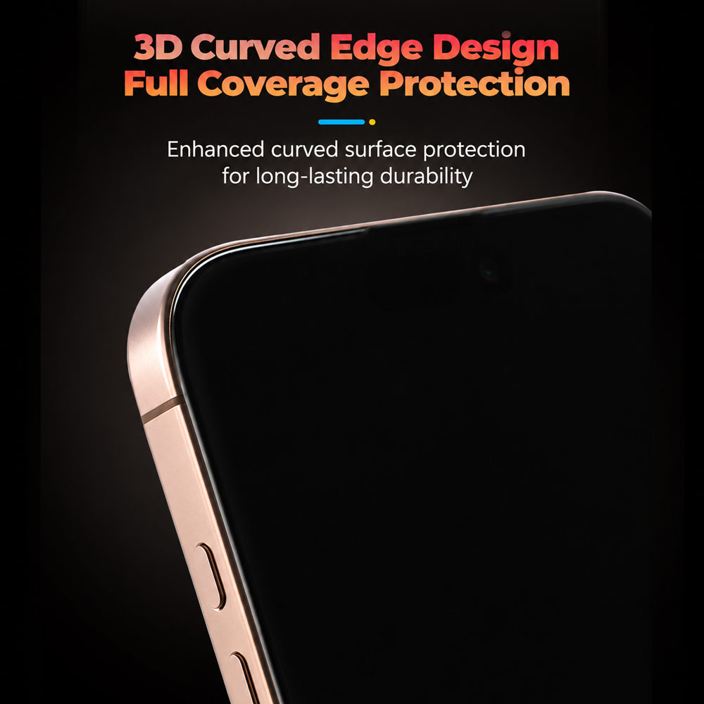 Picture of Apple iPhone 18 Pro Screen Protector | Hoda 3D Anti Reflection Matte Tempered Glass Screen Protector for iPhone 18 Pro Dust Free Helper included - Matte