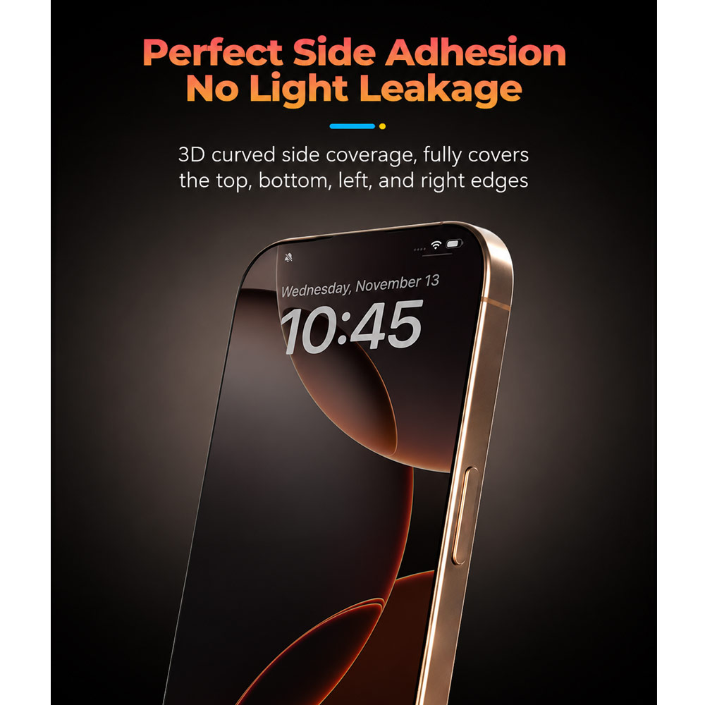 Picture of Apple iPhone 18 Pro Screen Protector | Hoda 3D Anti Reflection Matte Tempered Glass Screen Protector for iPhone 18 Pro Dust Free Helper included - Matte