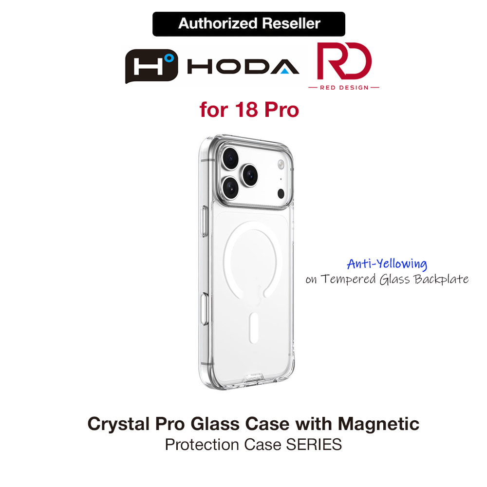 Picture of Hoda Crystal Pro Case with Military Standard MagSafe Enhanced with PureSurface TM with Camera Button for iPhone 18 Pro - Clear Apple iPhone 18 Pro- Apple iPhone 18 Pro Cases, Apple iPhone 18 Pro Covers, iPad Cases and a wide selection of Apple iPhone 18 Pro Accessories in Malaysia, Sabah, Sarawak and Singapore 