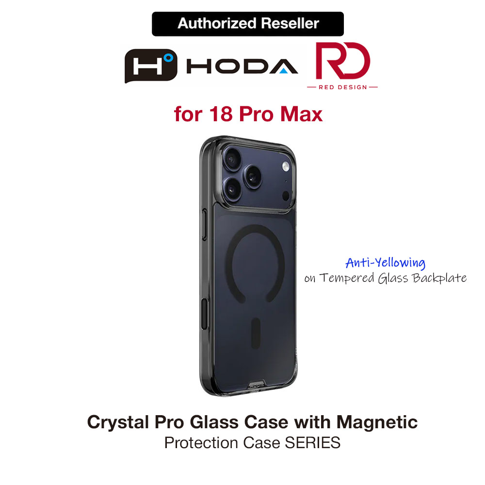 Picture of Hoda Crystal Pro Case with Military Standard MagSafe Enhanced with PureSurface TM with Camera Button for iPhone 18 Pro Max - Clear Black Apple iPhone 18 Pro Max- Apple iPhone 18 Pro Max Cases, Apple iPhone 18 Pro Max Covers, iPad Cases and a wide selection of Apple iPhone 18 Pro Max Accessories in Malaysia, Sabah, Sarawak and Singapore 