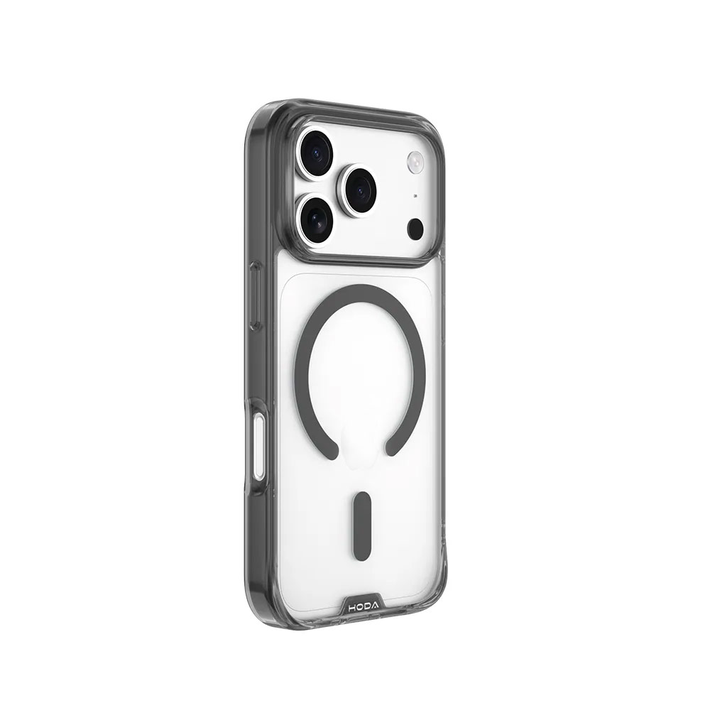 Picture of Apple iPhone 18 Pro Max Case | Hoda Crystal Pro Case with Military Standard MagSafe Enhanced with PureSurface TM with Camera Button for iPhone 18 Pro Max - Clear Black