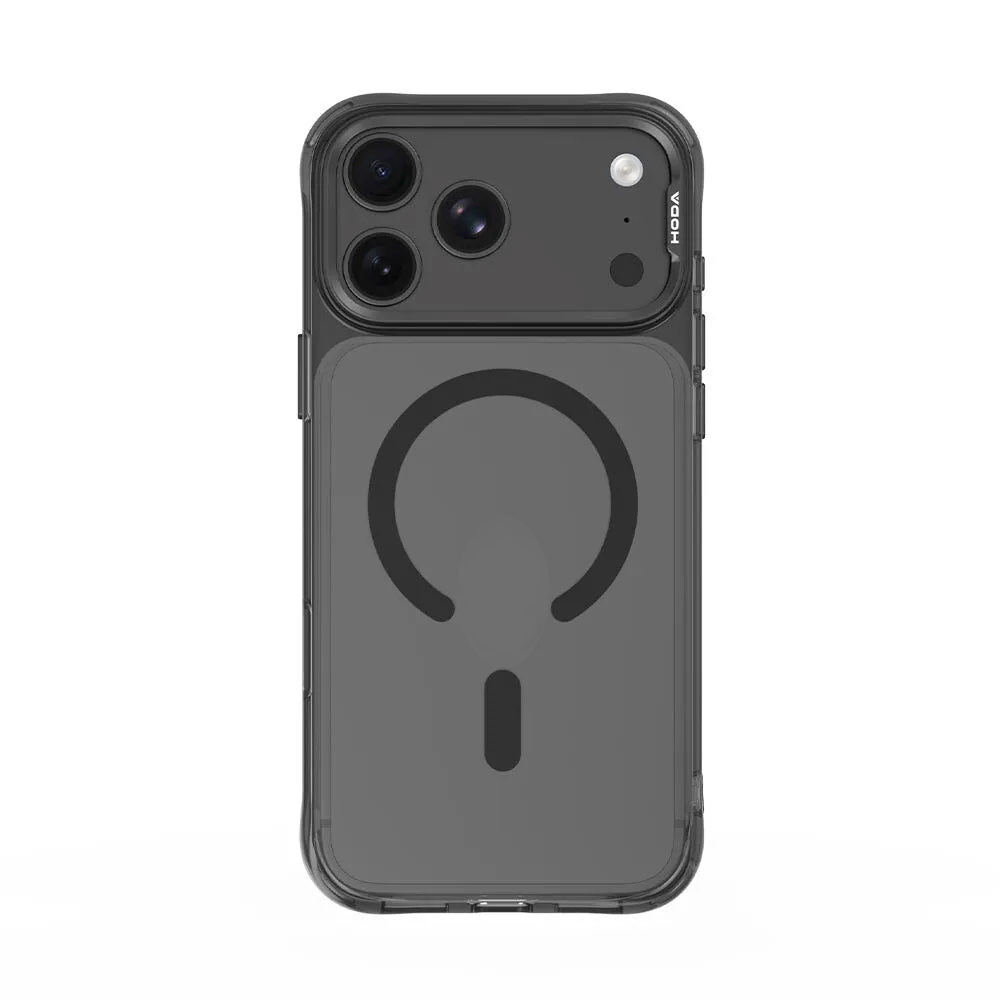Picture of Apple iPhone 18 Pro Case | Hoda Crystal Ultra Case with Military Standard MagSafe Pure Surface TM with Camera Button for iPhone 18 Pro - Clear Black