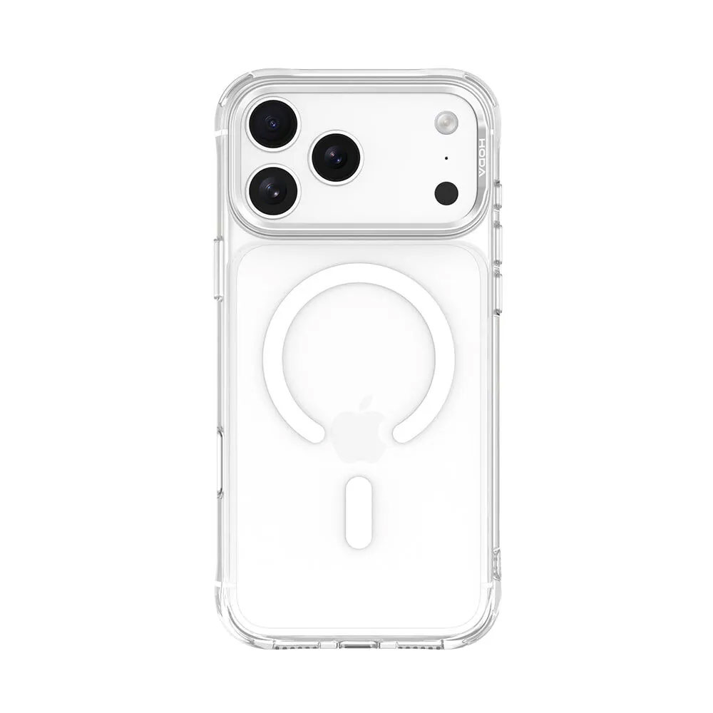 Picture of Apple iPhone 18 Pro Case | Hoda Crystal Ultra Case with Military Standard MagSafe Pure Surface TM with Camera Button for iPhone 18 Pro - Clear