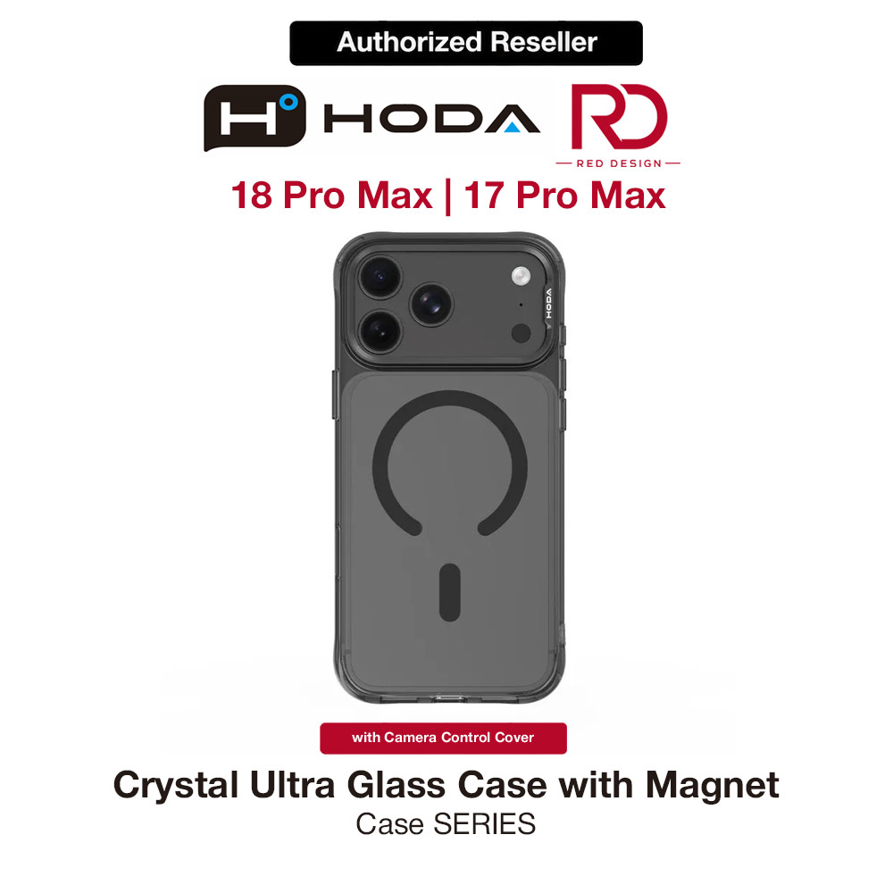 Picture of Hoda Crystal Ultra Case with Military Standard MagSafe Pure Surface TM with Camera Button for iPhone 18 Pro Max - Clear Black Apple iPhone 18 Pro Max- Apple iPhone 18 Pro Max Cases, Apple iPhone 18 Pro Max Covers, iPad Cases and a wide selection of Apple iPhone 18 Pro Max Accessories in Malaysia, Sabah, Sarawak and Singapore 