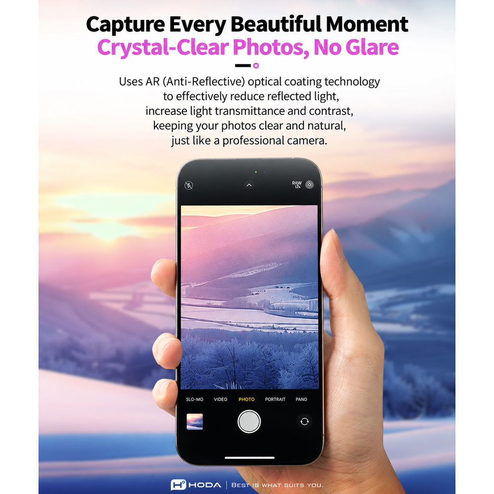 Picture of Apple iPhone 18 Pro Max | Hoda Sapphire Lens Protector (Monocular Like Design) for iPhone 18 Pro |18 Pro Max - Black (3PCS)