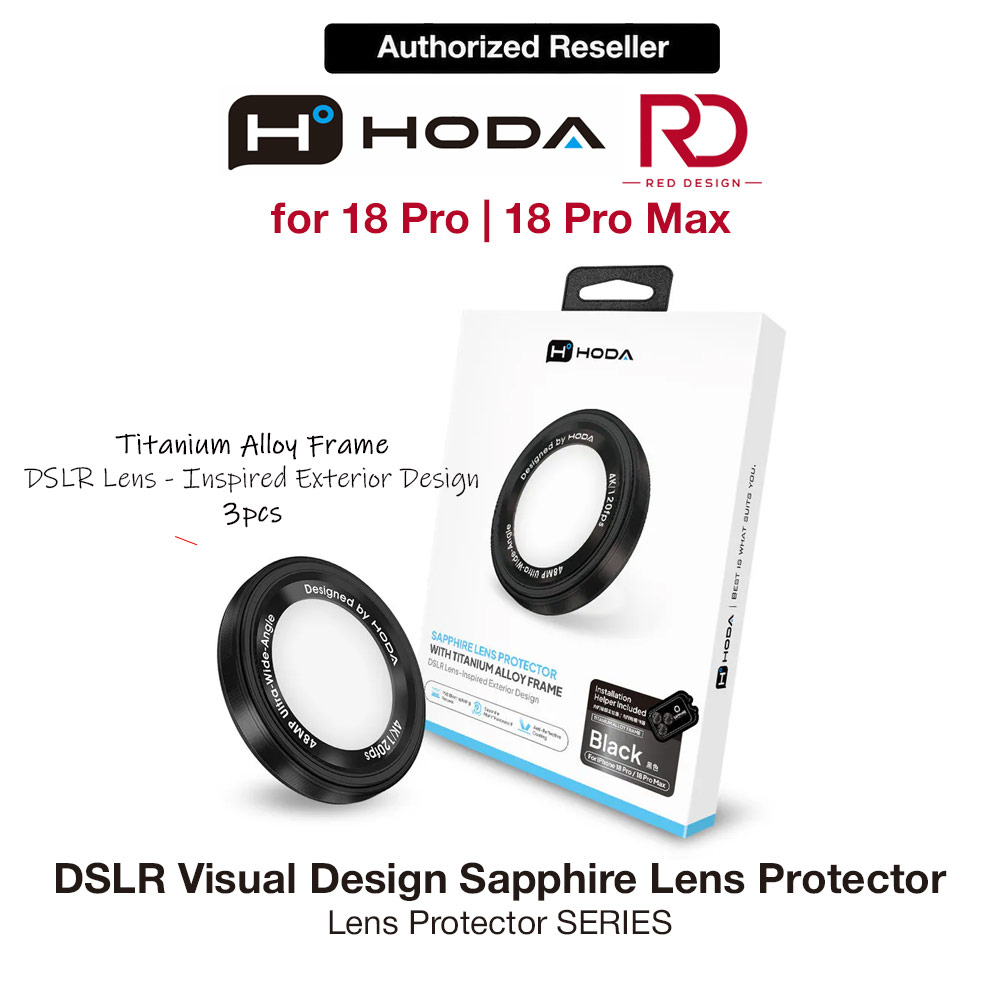 Picture of Hoda Sapphire Lens Protector (Monocular Like Design) for iPhone 18 Pro |18 Pro Max - Black (3PCS) Apple iPhone 18 Pro- Apple iPhone 18 Pro Cases, Apple iPhone 18 Pro Covers, iPad Cases and a wide selection of Apple iPhone 18 Pro Accessories in Malaysia, Sabah, Sarawak and Singapore 