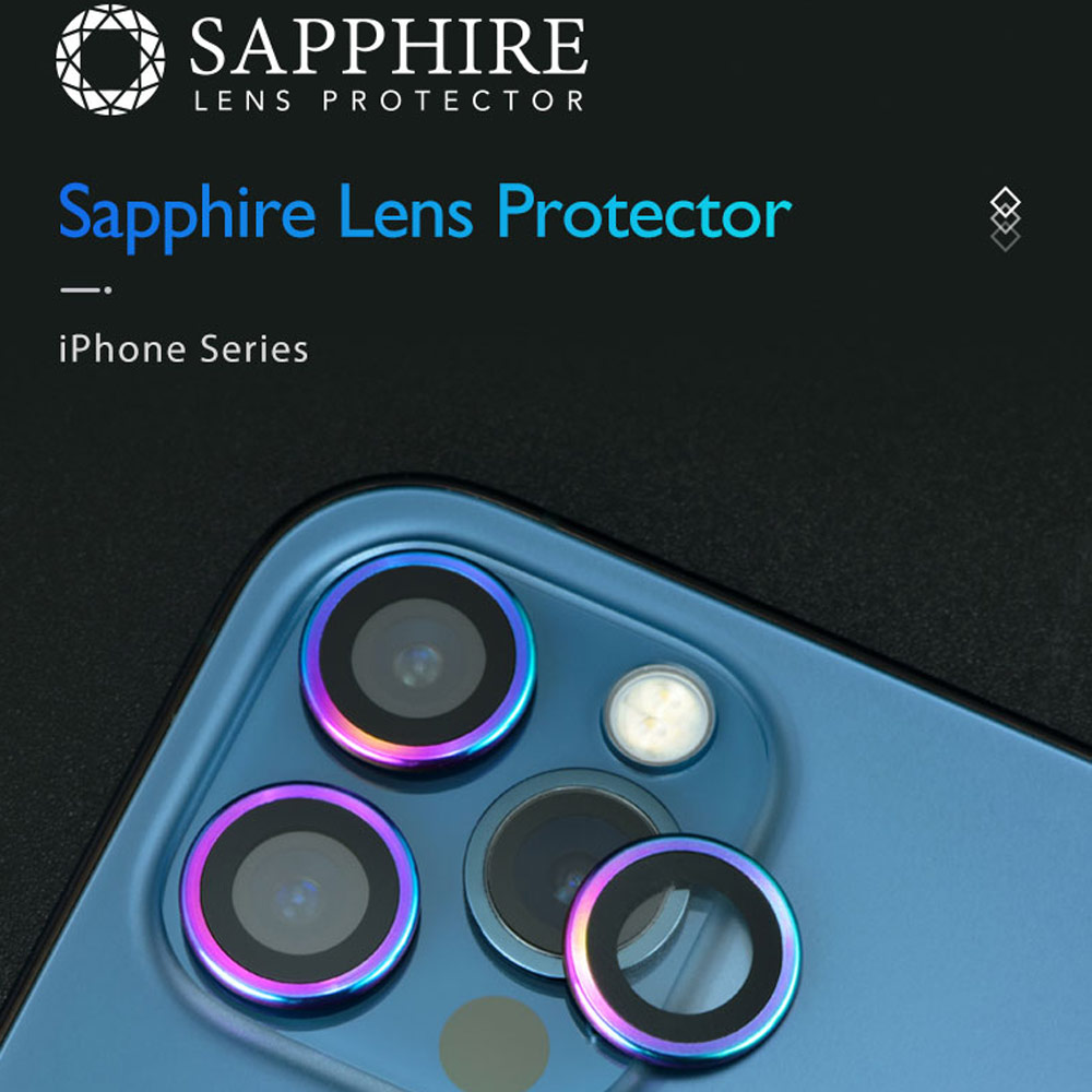 Picture of Apple iPhone 13 Pro 6.1  | Hoda Sapphire Lens Protector for iPhone 13 Pro 6.1 iPhone 13 Pro Max 6.7  (3PCS Silver)