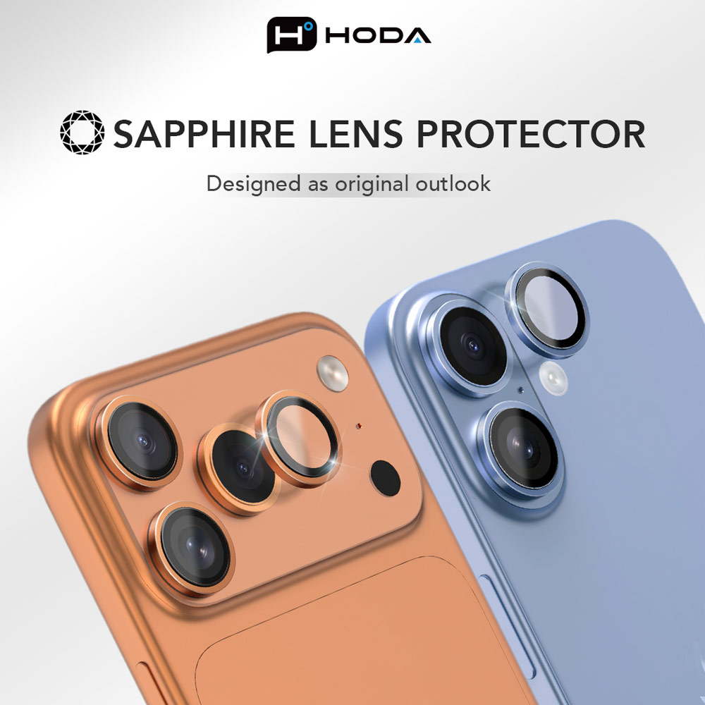 Picture of Apple iPhone 17 Pro 6.3  | Hoda Sapphire Lens Protector for iPhone 17 Pro Max 6.9 17 Pro 6.3  (3PCS Titanium Diamond)