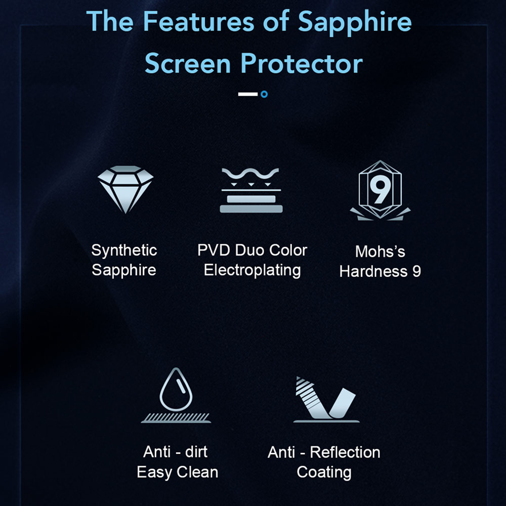 Picture of Apple iPhone 17 Pro 6.3  | Hoda Sapphire Lens Protector for iPhone 17 Pro Max 6.9 17 Pro 6.3  (3PCS Titanium Diamond)