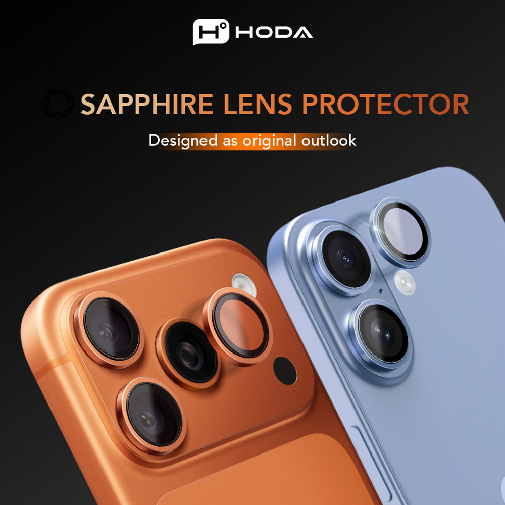 Picture of Apple iPhone 18 Pro Max  | Hoda Sapphire Lens Protector for iPhone 18 Pro | 18 Pro Max with Helper - Blue (3 Lens)