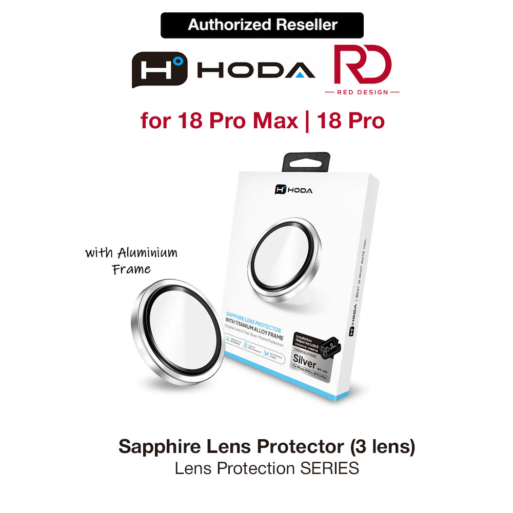 Picture of Hoda Sapphire Lens Protector for iPhone 18 Pro | 18 Pro Max with Helper - Silver Titanium (3 Lens) Apple iPhone 18 Pro- Apple iPhone 18 Pro Cases, Apple iPhone 18 Pro Covers, iPad Cases and a wide selection of Apple iPhone 18 Pro Accessories in Malaysia, Sabah, Sarawak and Singapore 