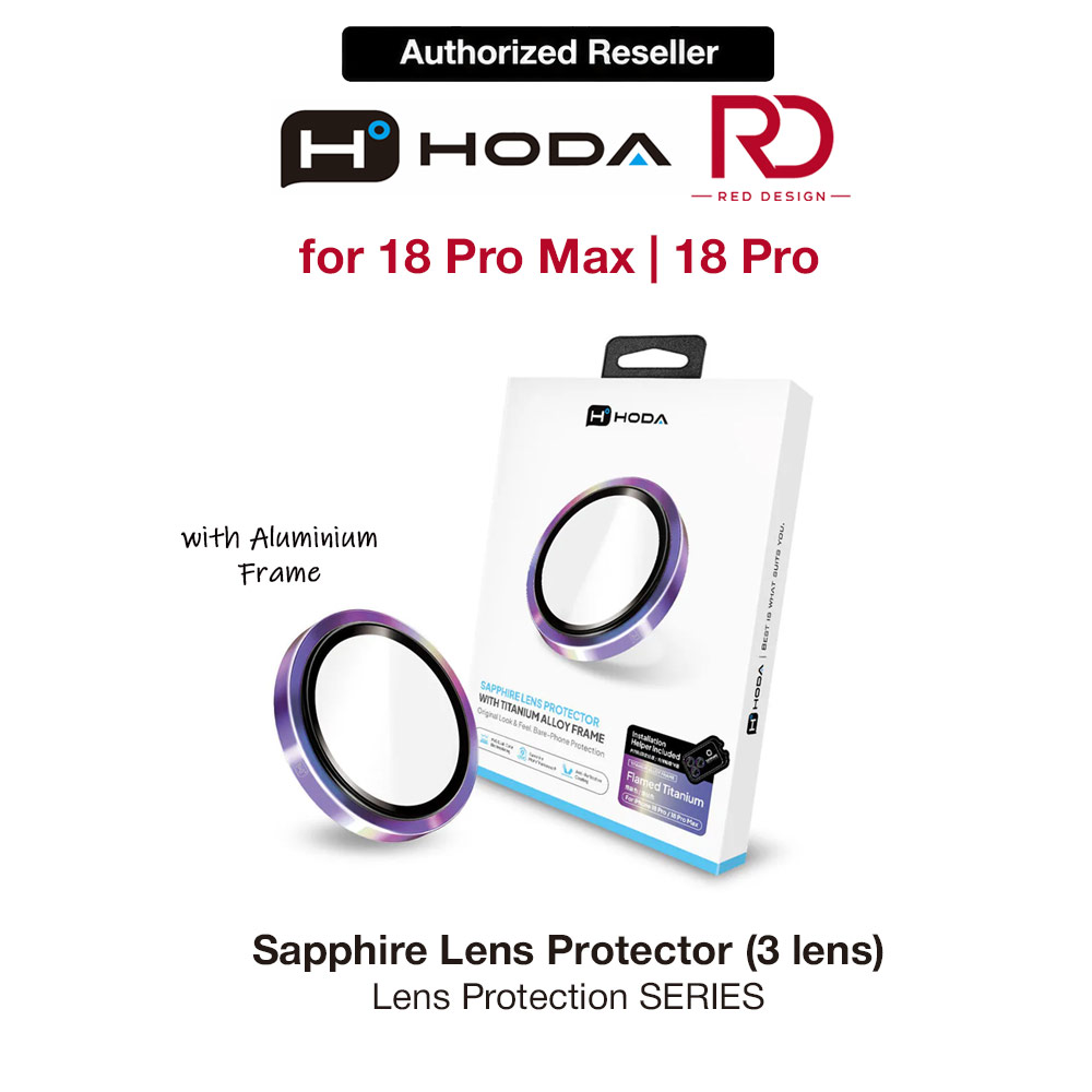 Picture of Hoda Sapphire Lens Protector for iPhone 18 Pro | 18 Pro Max with Helper - Flamed Titanium (3 Lens) Apple iPhone 18 Pro- Apple iPhone 18 Pro Cases, Apple iPhone 18 Pro Covers, iPad Cases and a wide selection of Apple iPhone 18 Pro Accessories in Malaysia, Sabah, Sarawak and Singapore 
