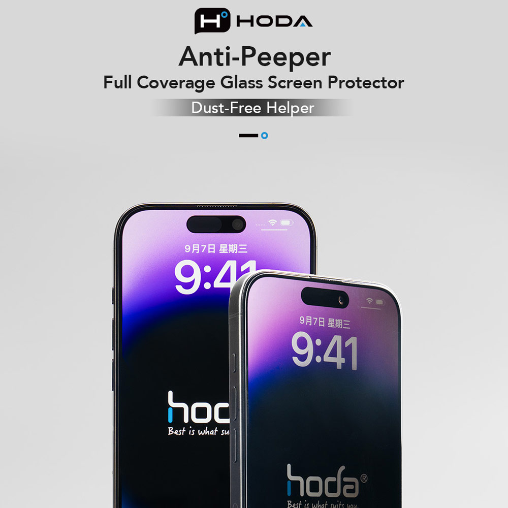 Picture of Apple iPhone Air 6.5 Screen Protector | Hoda Privacy Full Coverage Tempered Glass Screen Protector for iPhone Air 6.5 (Anti Peep)