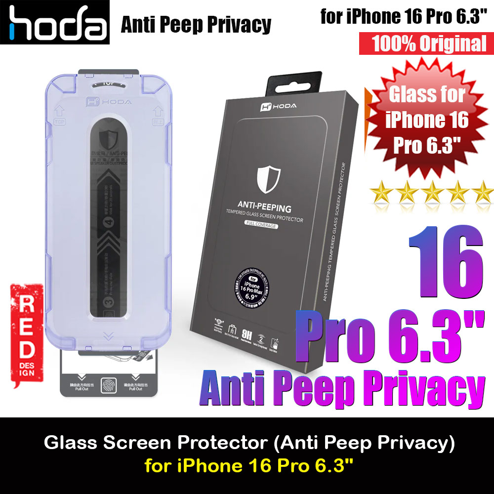 Picture of Hoda 0.33mm 2.5D Full Coverage Anti Peep Tempered Glass Screen Protector for iPhone 16 Pro 6.3 (Privacy) Apple iPhone 16 Pro 6.3- Apple iPhone 16 Pro 6.3 Cases, Apple iPhone 16 Pro 6.3 Covers, iPad Cases and a wide selection of Apple iPhone 16 Pro 6.3 Accessories in Malaysia, Sabah, Sarawak and Singapore 