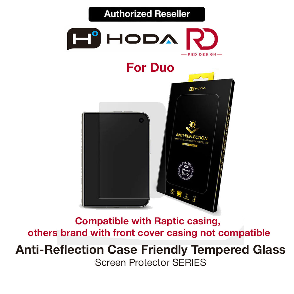Picture of Hoda Case Friendly Tempered Glass Screen Protector for iPhone Duo - Front Anti Reflection Apple iPhone Duo- Apple iPhone Duo Cases, Apple iPhone Duo Covers, iPad Cases and a wide selection of Apple iPhone Duo Accessories in Malaysia, Sabah, Sarawak and Singapore 