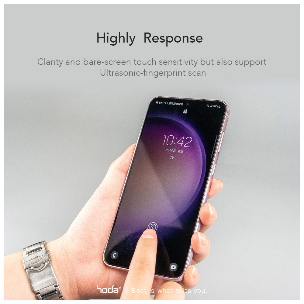 Picture of Samsung Galaxy S24 Ultra Screen Protector | Hoda Full Coverage Anti Reflection Tempered Glass Screen Protector for Samsung Galaxy S24 Ultra (Anti Reflection)