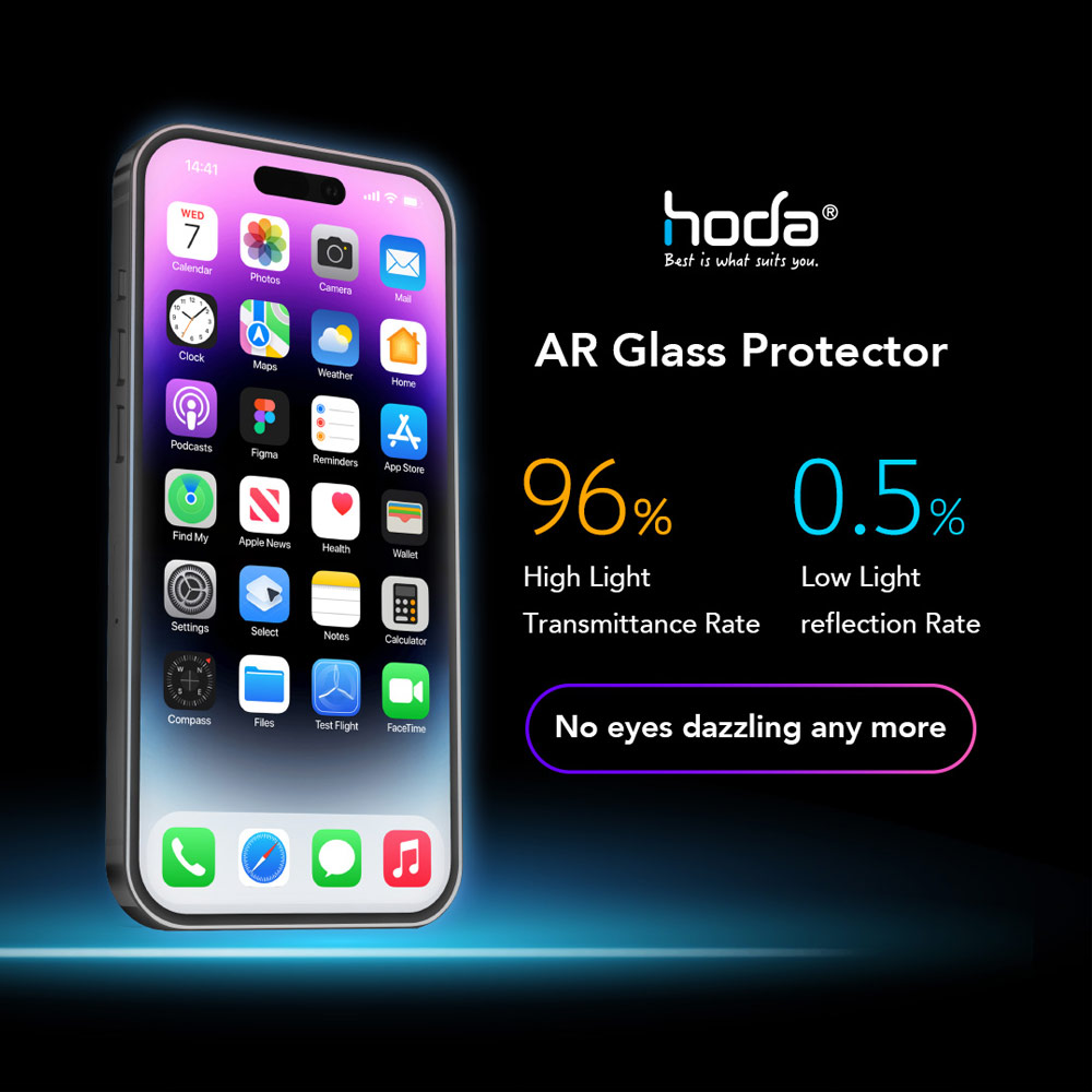 Picture of Apple iPhone 16 Pro Max 6.9 Screen Protector | Hoda 0.33mm 2.5D Full Coverage Anti Reflection Tempered Glass Screen Protector for iPhone 16 Pro Max 6.9 (Anti Reflection)