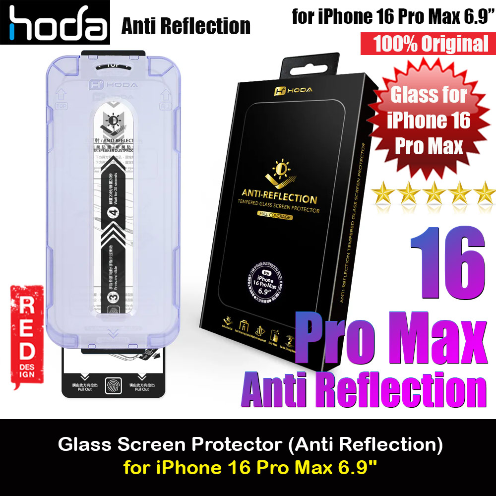 Picture of Hoda 0.33mm 2.5D Full Coverage Anti Reflection Tempered Glass Screen Protector for iPhone 16 Pro Max 6.9 (Anti Reflection) Apple iPhone 16 Pro Max 6.9- Apple iPhone 16 Pro Max 6.9 Cases, Apple iPhone 16 Pro Max 6.9 Covers, iPad Cases and a wide selection of Apple iPhone 16 Pro Max 6.9 Accessories in Malaysia, Sabah, Sarawak and Singapore 