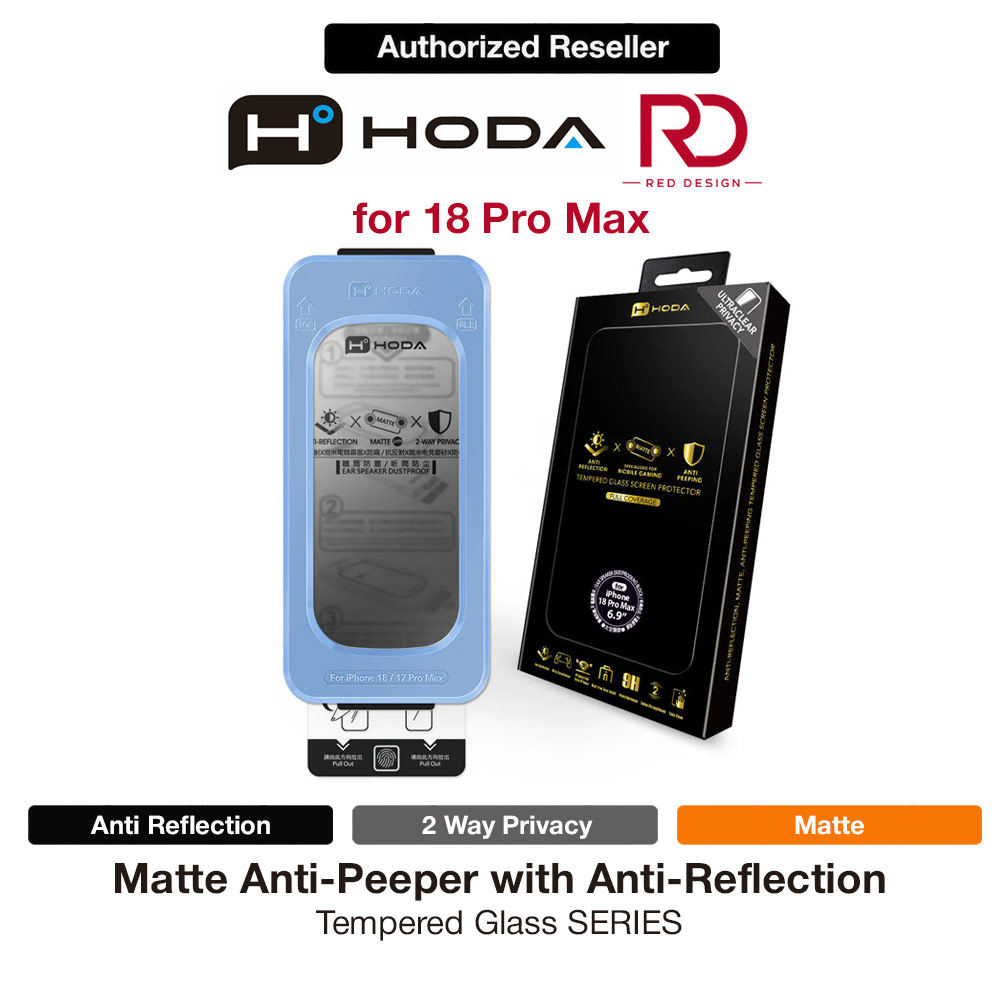 Picture of Hoda Matte Anti-Peeper Privacy 2ways with Anti Reflection Full Coverage Tempered Glass Screen Protector for iPhone 18 Pro Max  Dust Free Helper Lite Included - Privacy Matte Apple iPhone 18 Pro Max- Apple iPhone 18 Pro Max Cases, Apple iPhone 18 Pro Max Covers, iPad Cases and a wide selection of Apple iPhone 18 Pro Max Accessories in Malaysia, Sabah, Sarawak and Singapore 